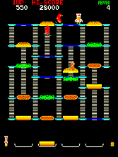 Burger Time gameplay screen shot