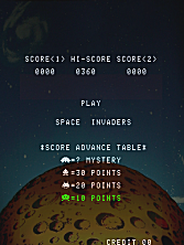 Space Invaders title screen
