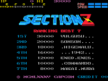 Section Z title screen
