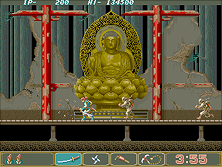 Ninja Spirit gameplay screen shot