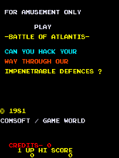 Battle of Atlantis title screen
