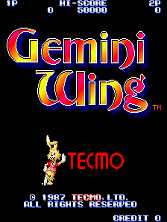 Gemini Wing title screen