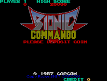 Bionic Commando title screen