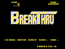 Break Thru title screen