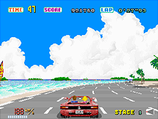 Out Run gameplay screen shot