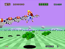 Space Harrier gameplay screen shot