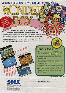 Wonder Boy promotional flyer