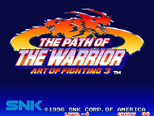 Art of Fighting 3 title screen
