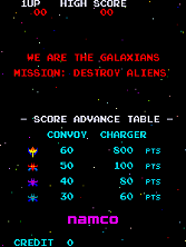 Galaxian title screen