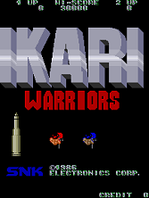 Ikari Warriors title screen