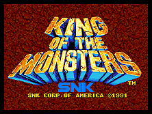 King of the Monsters title screen