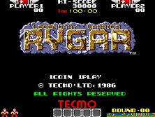 Rygar title screen