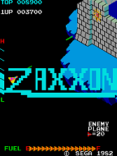 Zaxxon title screen