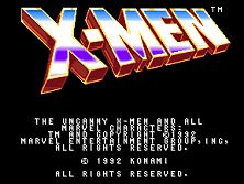 X-Men title screen