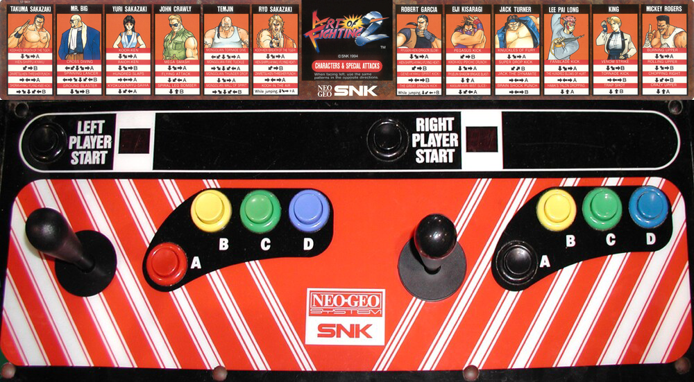 Art of Fighting 2 control panel