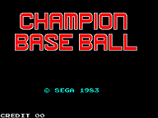 Champion Baseball title screen