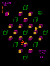 Q*Bert Qubes gameplay screen shot