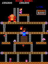 Donkey Kong gameplay screen shot