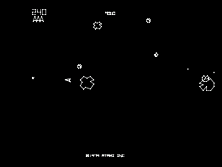 Asteroids gameplay screen shot