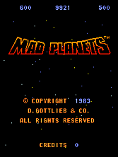 Mad Planets title screen