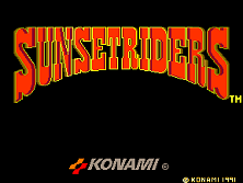 Sunset Riders title screen