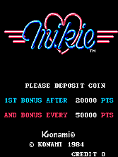 Mikie title screen