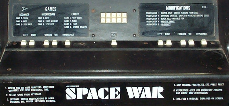 Space Wars control panel
