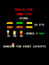 Burger Time title screen