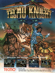 Tecmo Knight promotional flyer