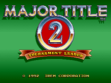 Major Title 2 title screen