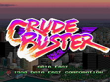 Crude Buster title screen