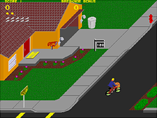 Paperboy gameplay screen shot