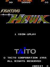 Fighting Hawk title screen