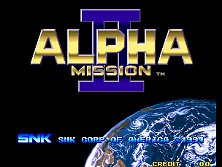 Alpha Mission II (ASO - Armored Scrum Object 2) title screen