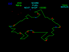 Gravitar gameplay screen shot