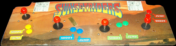 Sunset Riders control panel