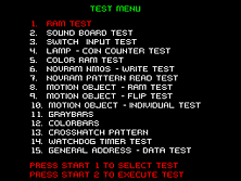 Sente Diagnostic Cartridge gameplay screen shot