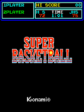 Super Basket Ball title screen