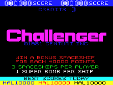 Challenger title screen