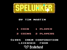 Spelunker title screen