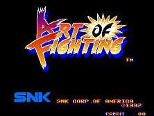 Art of Fighting title screen