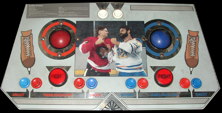 Blades of Steel control panel