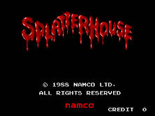 Splatter House title screen