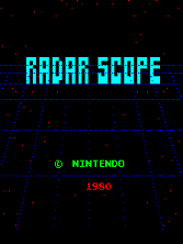 Radar Scope title screen