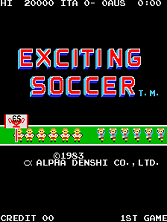 Exciting Soccer title screen