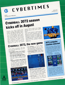 Cyberball 2072 promotional flyer
