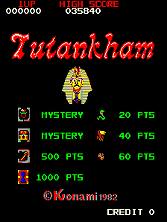 Tutankham title screen