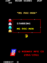 Ms. Pac-Man title screen