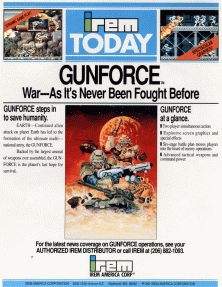Gunforce - Battle Fire Engulfed Terror Island promotional flyer