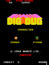 Dig Dug title screen